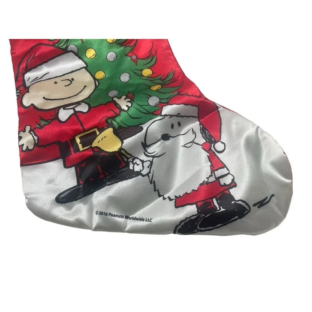 Vintage Peanuts Charlie Brown & Snoopy Ho Ho Ho Christmas Stocking